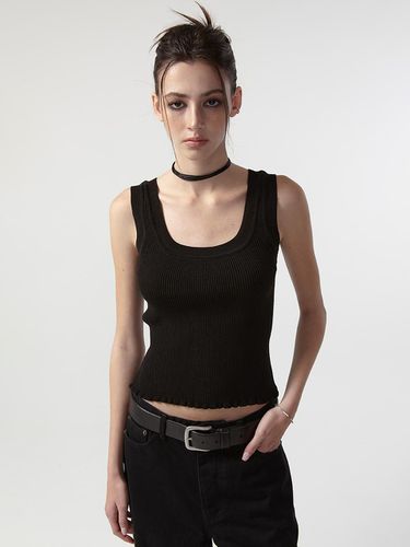 Frill Sleeveless Knit (Black) - EAN JO - Modalova