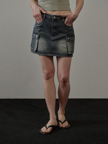 Elga Cargo Denim Skirt - PANDORAFIT - Modalova