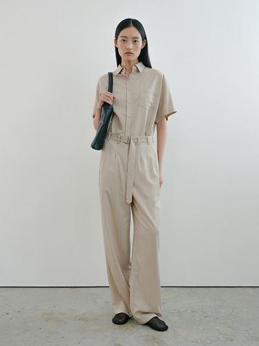 Wide Leg Belted Pants - OWN FEATURE COLOUR.OFC - Modalova