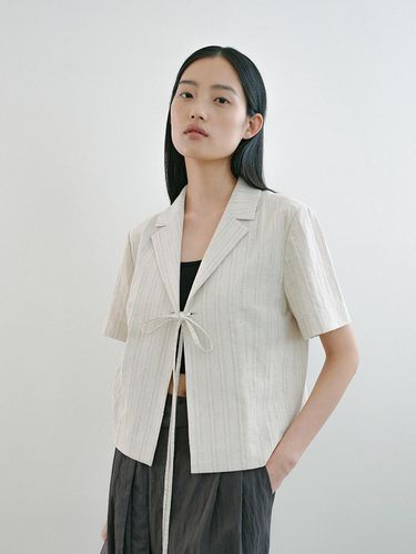 Two Way Tie Shirt - Beige - OWN FEATURE COLOUR.OFC - Modalova