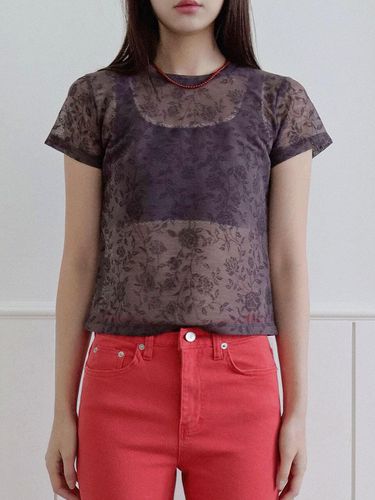 Rose Jacquard T-shirt - 2colors - HAINT - Modalova