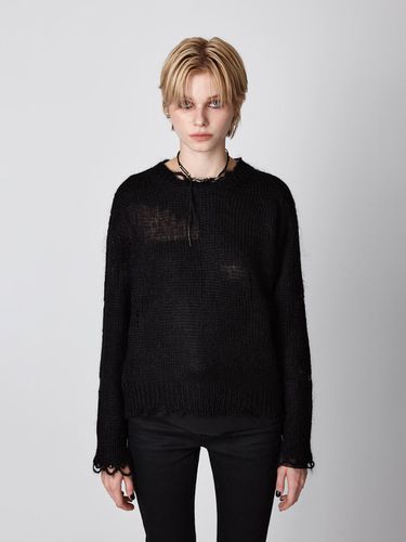 Kidmohair Distressed Knit (Black) - EAN JO - Modalova