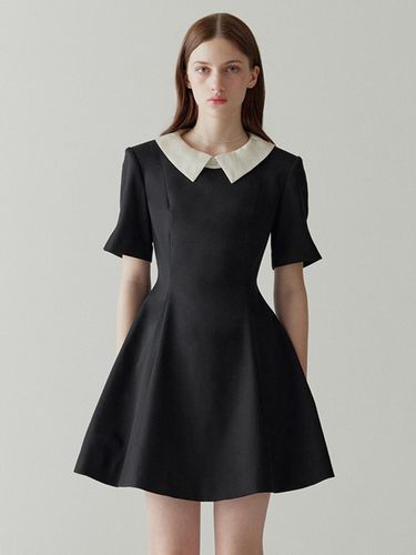 Silk Collar Dress Mini - FLOWOOM - Modalova