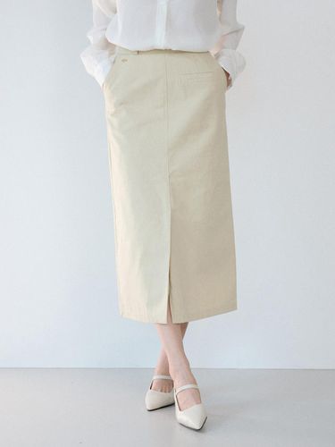 Cotton Maxi Long Skirt_Beige - sisterhood - Modalova