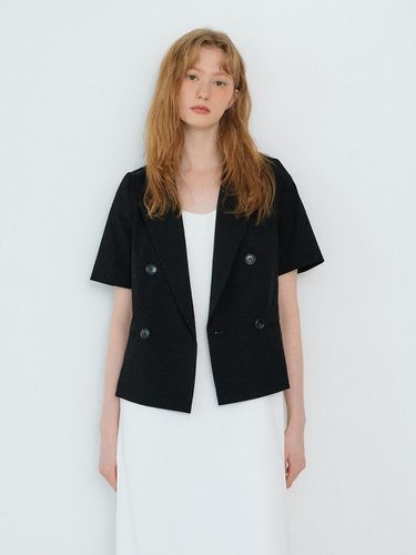 Tailored Double Short Sleeve Jacket_Black - sisterhood - Modalova