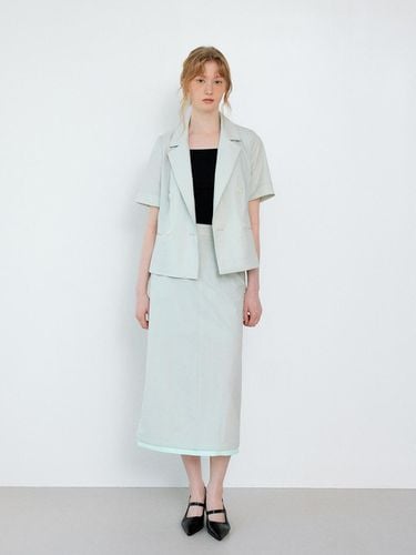 Layered Long Skirt_Ash Gray - sisterhood - Modalova