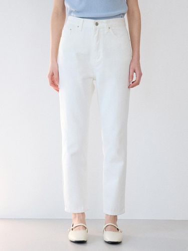 Straight Slim Cotton Pants_White - sisterhood - Modalova