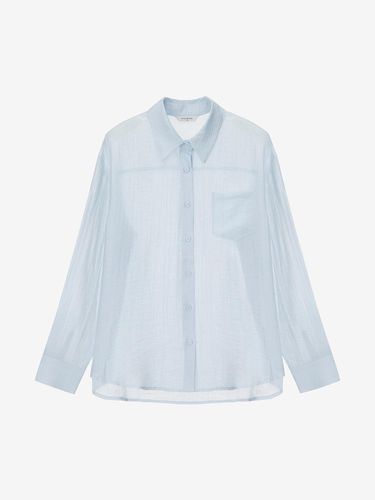 Sheer Oversized Shirt (2 Color) - MIND BRIDGE women - Modalova