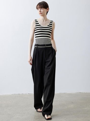 White Line Wide Pants_Black - tageechita - Modalova