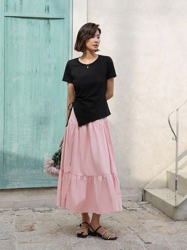 A Line Gentle Pink Skirt - LANGSON - Modalova