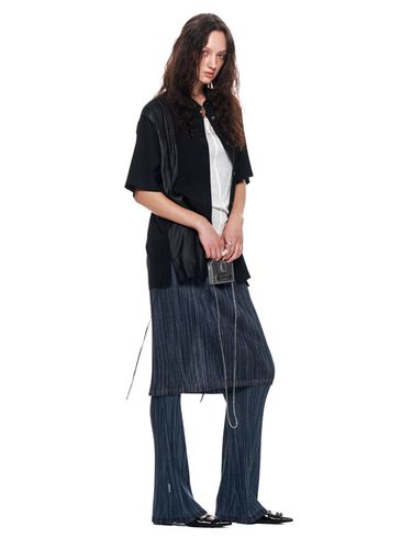 Pleats Stitch Layered Skirt_Navy - Matin Kim - Modalova