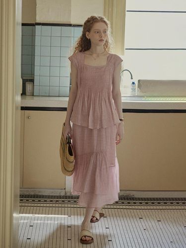 Pink Linen Irregular Fishtail Skirt - Proud Mary - Modalova