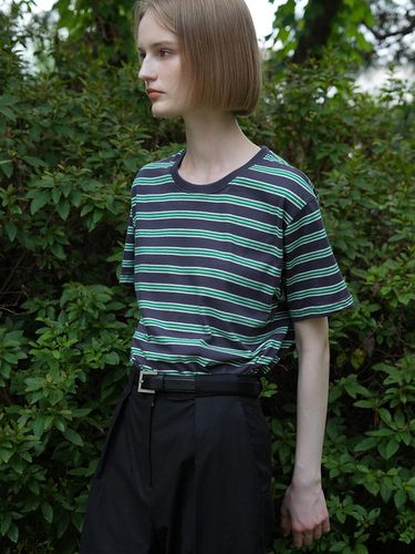 Lima Stripe Cotton T-shirt_Green - LEIE - Modalova