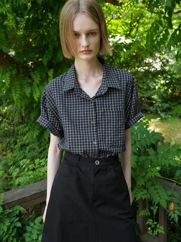 Ivy Check Shirt Blouse_Black - LEIE - Modalova