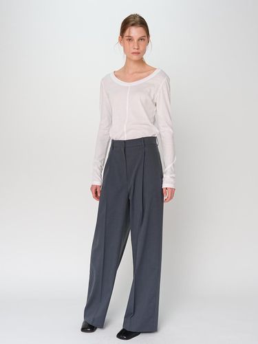 Wide Slacks / Blue Grey - PAUL&ALICE - Modalova