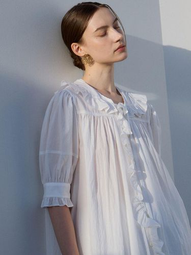 Sailor Collar Frill Blouse_White - GRIDA-J - Modalova