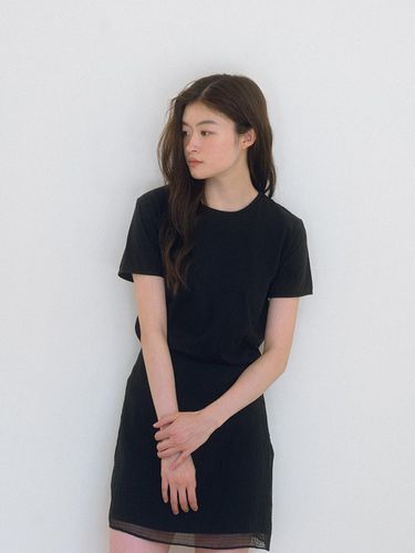 Basic Cotton T-shirt_Black - Laminez - Modalova