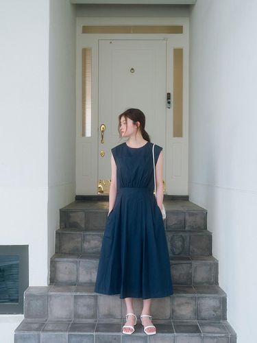 Line Flare Long Dress_Navy - Laminez - Modalova