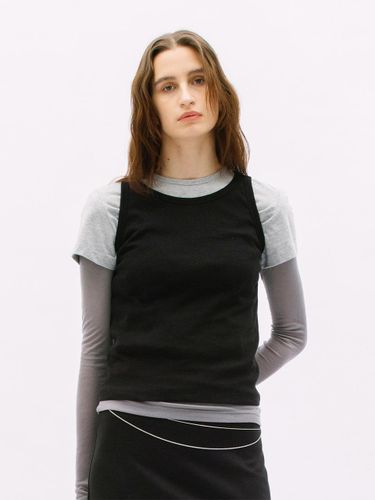 Layered Long Sleeve T shirt_Gray - WEARIS - Modalova