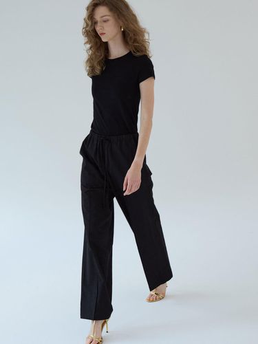 Linen Pintuck Pants_Black - GRIDA-J - Modalova