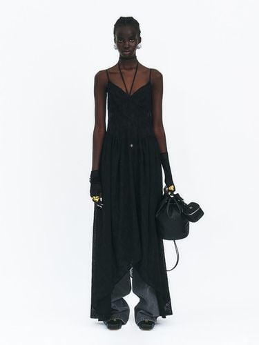 Sheer Midi Dress With Neck Strap Tie_Black - GABRIEL LEE - Modalova