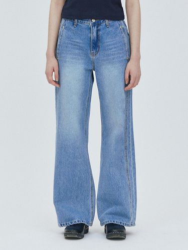 Side Line Pocket Denim Pants_Blue - WEARIS - Modalova