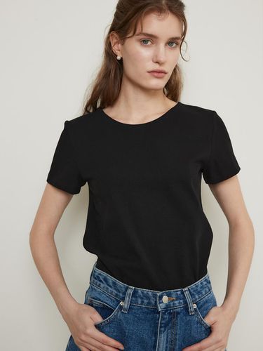 Ribbed Half Sleeve Tee / 4 Colors - PAUL&ALICE - Modalova