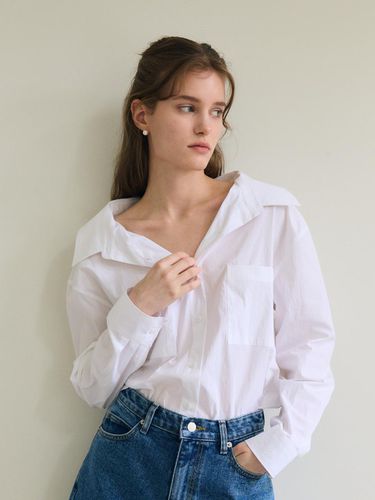 V Neck Long Sleeve Shirt / White - PAUL&ALICE - Modalova