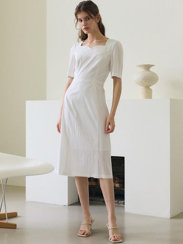 Heart Neck Dress / White - PAUL&ALICE - Modalova