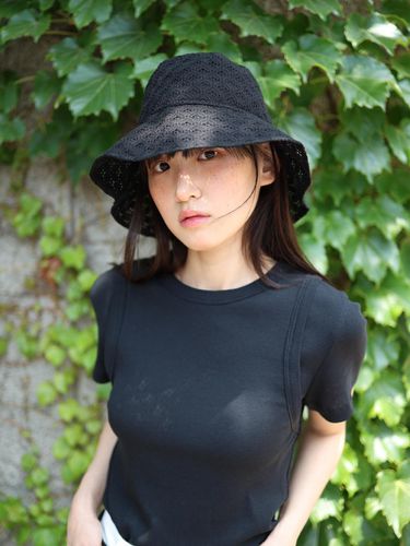 Lace Bucket Hat_Black - PAUL&ALICE - Modalova