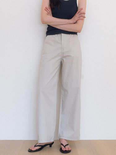 Relaxed Cotton Pants_Gray - Laminez - Modalova