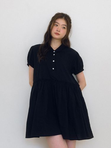 Collar Bloom Mini Dress_Black - Laminez - Modalova