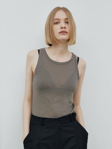 See-Through Sleeveless Top_Grey - WEARIS - Modalova