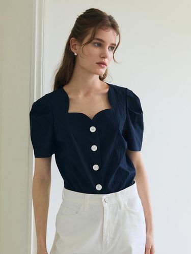 Heart Neck Blouse / Navy - PAUL&ALICE - Modalova