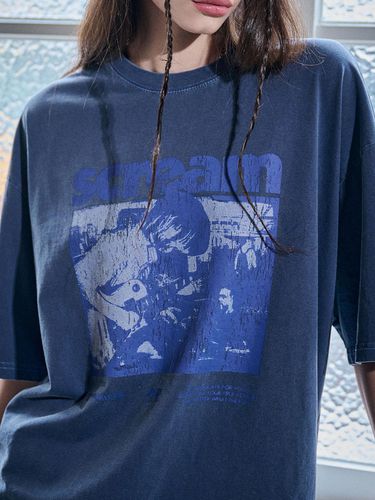 Scream Pigment T-shirt_Dark Blue - CPGN - Modalova