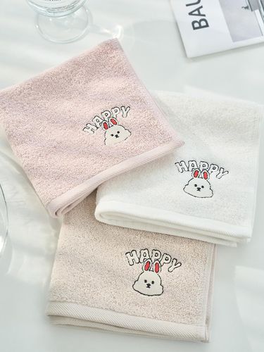 Happy Embroidery Hand Towel 3P Set - DECOVIEW - Modalova