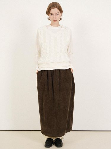 Valensia Volume Corduroy Long Skirt _ - LEIE - Modalova