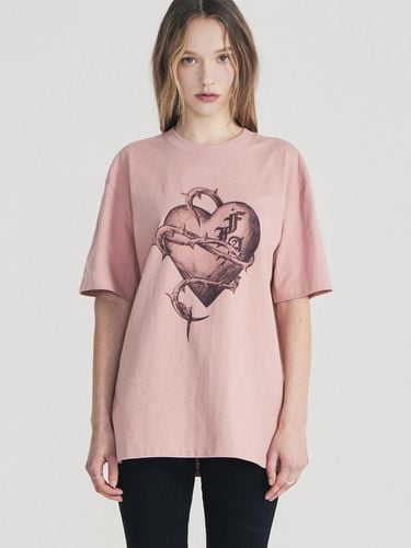 Heart Graphic T-shirt_Pink - FALLETT - Modalova