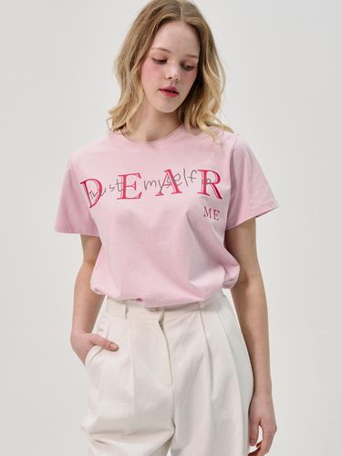 Dear Me Half Sleeve T-shirt_Pink - SORRY TOO MUCH LOVE - Modalova