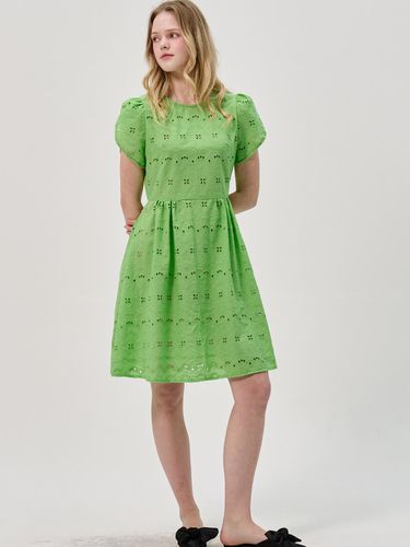 Eyelet Lace Summer Dress_Green - SORRY TOO MUCH LOVE - Modalova