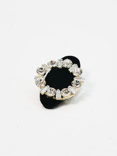 Circle Cubic Velvet Claw Clip_Black - SORRY TOO MUCH LOVE - Modalova