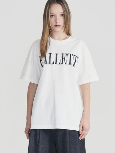 Smudge Logo T-shirt_White - FALLETT - Modalova