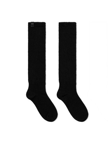 Rib Knee Socks_Black - INJIACTIVE - Modalova