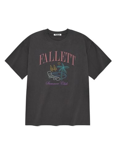 Summer Beach Club T-shirt_Charcoal - FALLETT - Modalova