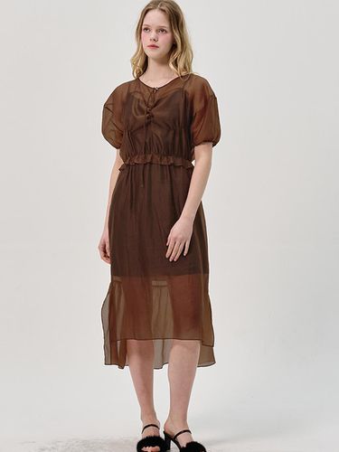 Cupra Oganza Bustier Detail Dress_Brown - SORRY TOO MUCH LOVE - Modalova