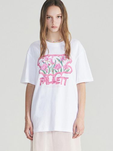 Brush Logo Flower T-shirt_White - FALLETT - Modalova