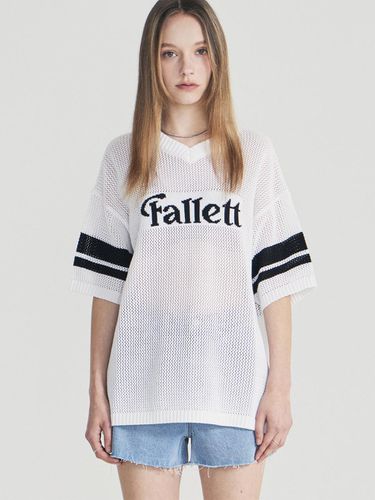 Sports Club Football Knit Top_White - FALLETT - Modalova