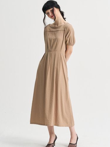 Sistine Pintuck Long Dress_Brown - SORRY TOO MUCH LOVE - Modalova