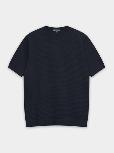 Summer Washable Crew-neck Knit Pullover_Dark Navy - birbante - Modalova