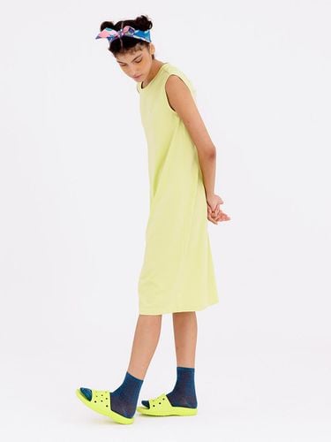 Women Yellow Twist Sleeveless Dress - SUNDAY LOUNGE - Modalova